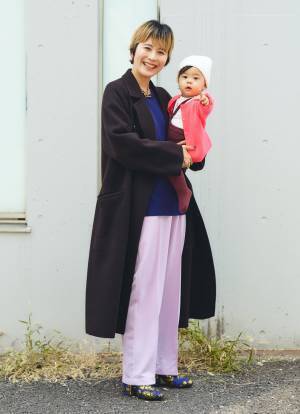 ヴィンテージパンツでおしゃれを格上げ！赤×青で目を引く親子コーデに♡ | HugMug