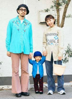 古着MIXのファミリーコーデがおしゃれすぎ♡ ブルーで爽やか春気分！ | HugMug