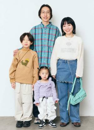 パステルカラーでつくる家族コーデがおしゃれ！ 旬のラップデニムにも注目♡ | HugMug