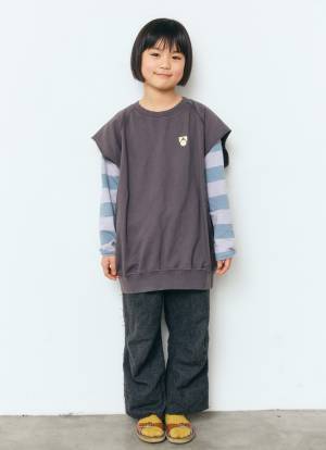 ヴィンテージMIXのキッズコーデがおしゃれすぎ！ブルーをシェアした親子コーデ♪ | HugMug