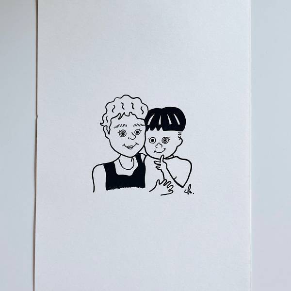 家族の思い出をインテリアに！世界に１つだけの家族似顔絵アート | HugMug