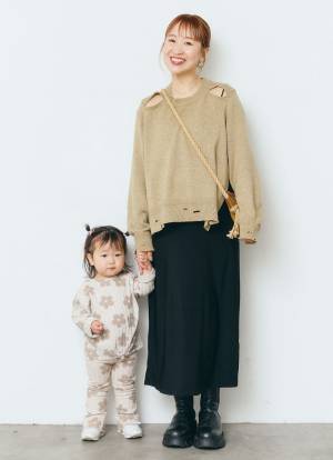 『ZARA』ワンピでつくるマタニティコーデが可愛すぎ！親子でベージュリンク♡ | HugMug