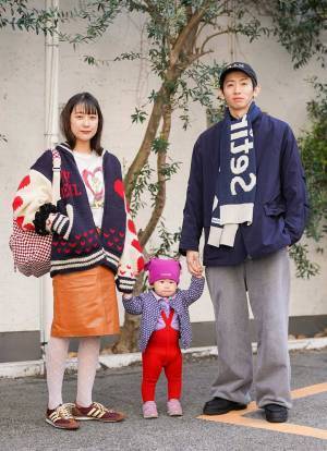 古着好き家族の冬コーデがめちゃかわ！ポップなアイテム使いが◎ | HugMug