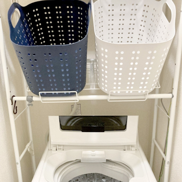 【賃貸OK！】コスパ最強で簡単にできる洗濯機上の収納スペースDIYテクニック | HugMug