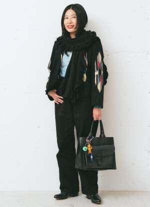 古着好き親子の冬コーデがおしゃれすぎ！ブラック×ブルーで仲良しリンク | HugMug