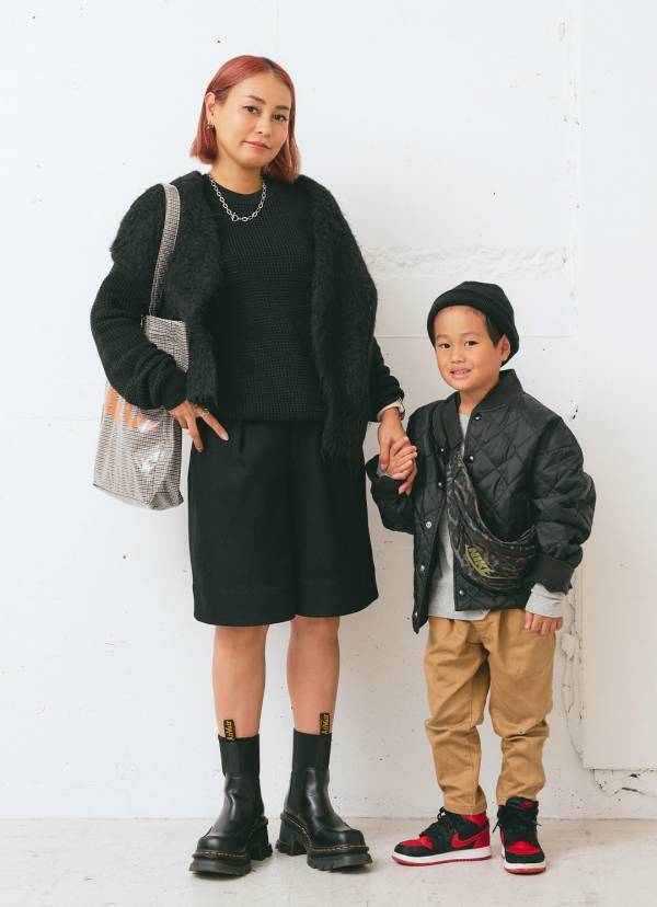 『ユニクロ』のハーフパンツが超優秀！親子でブラックリンクコーデ | HugMug