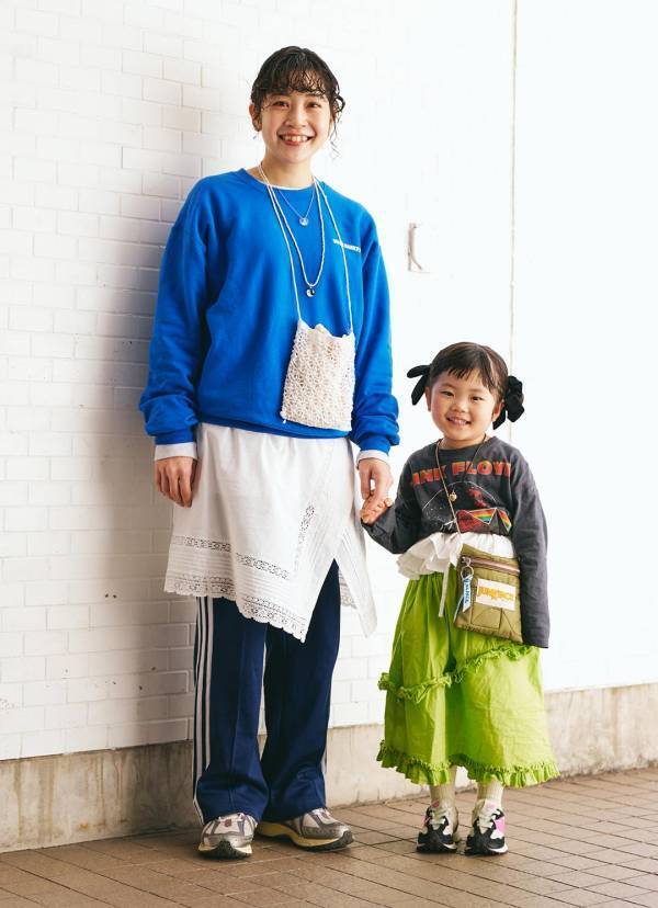 古着スウェットがそんなにおしゃれに！？おしゃれ親子の最旬春コーデ | HugMug