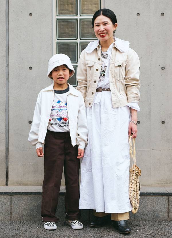 古着好き親子の春コーデが洒落てる！ ホワイトリンクで軽やかに | HugMug