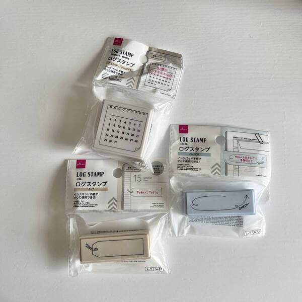 スケジュール管理やメモに【ダイソー】ログスタンプがポンっと押すだけ超便利！ | HugMug