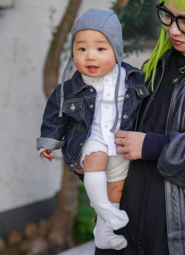 【ジャケットでつくる春の親子コーデ】ベビーは古着MIXでこなれ感を演出 | HugMug