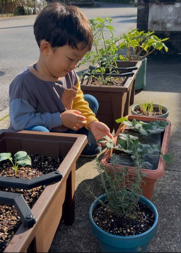 「子どもと家庭菜園に挑戦！」武智志穂の沖縄でのんびり双子育児 Vol.56 | HugMug