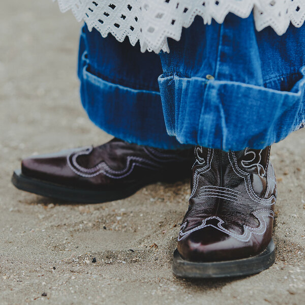 親子でバンダナを真知子巻き！ ヴィンテージ感溢れる夏コーデ | HugMug