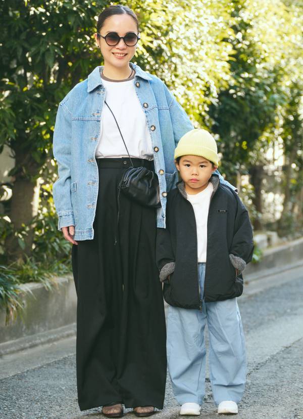 古着MIXでおしゃれ度爆上げ！ 爽やかブルーをシェアした親子コーデ | HugMug