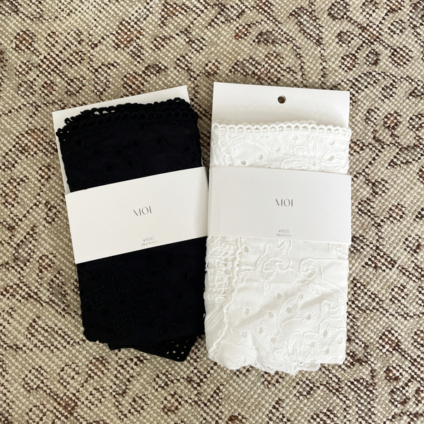 【3coins】“コットンレースバブーシュカ”がめっちゃ使える！アレンジ術&amp;コーデ紹介 | HugMug