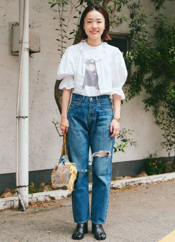 ヴィンテージMIXが超優秀！ 白×ブルーで爽やか親子リンクコーデ | HugMug