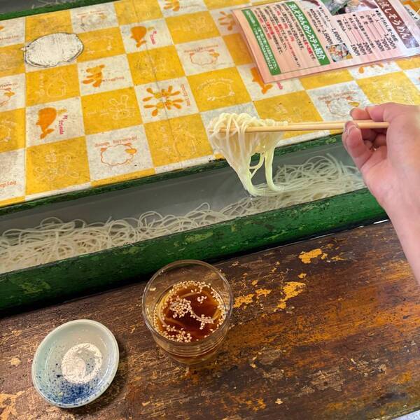 【幼児300円】涼しい滝の側で流しそうめん食べ放題！＆魚釣りも楽しめる最高スポット」 | HugMug