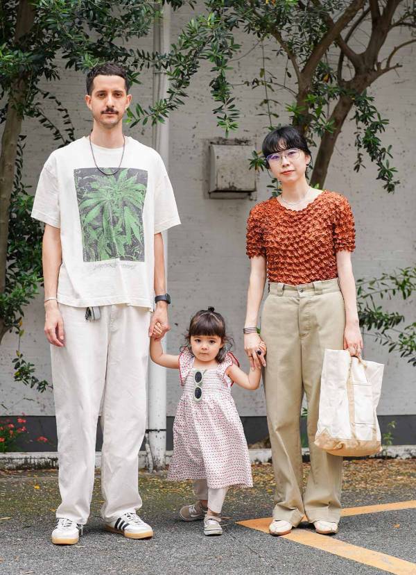 【古着】×【ユニクロ】でつくる！ ベージュ×ホワイトで統一したファミリーコーデ | HugMug