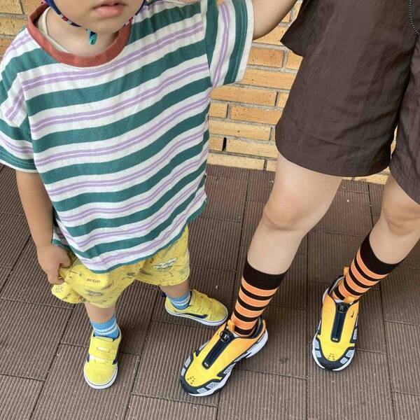 柄×色合わせでさりげなくリンクが気分！ドラえもんに会いに行くコーディネート【さあやの親子コーデログ】 | HugMug