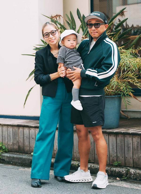 【おしゃれファミリーSNAP】ハイブランドMIXで街へお出かけカジュアルスタイル | HugMug