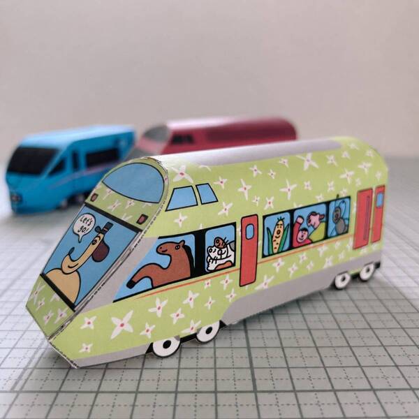 【無料】でゲットできちゃう！小田急の電車ペーパークラフトが本格的！梅雨のおうち時間に | HugMug