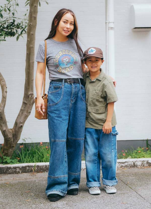 デニム好き親子のアメカジコーデ。アースカラーで着るのがこなれ見えの秘訣 | HugMug