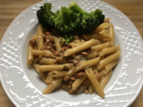 第120飯「納豆のゴルゴンゾーラペンネ」