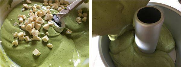 第133飯「抹茶とホワイトチョコレートのシフォンケーキ」