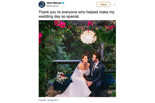 『アナと雪の女王』のイディナ・メンゼルが再婚