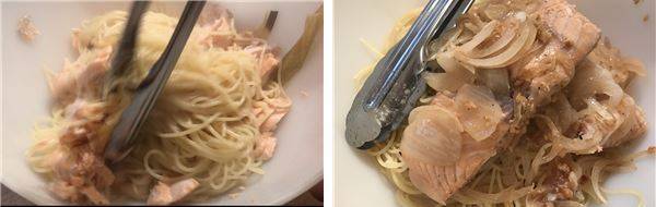 第143飯「サーモンのホイル焼きパスタ」