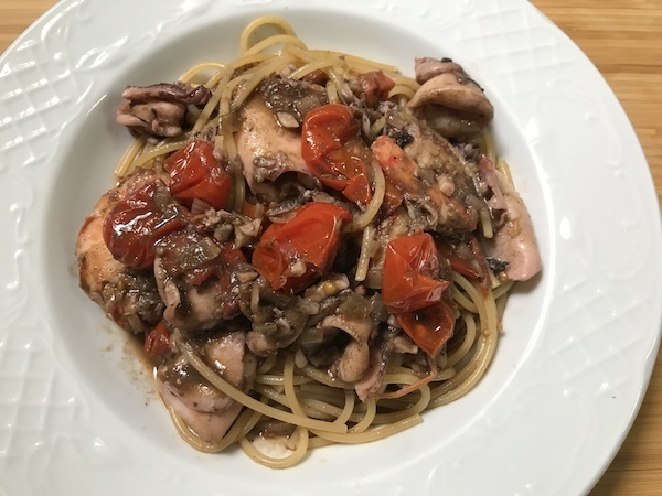 いか墨とえび味噌のパスタ（辻仁成「ムスコ飯」第189飯レシピ）