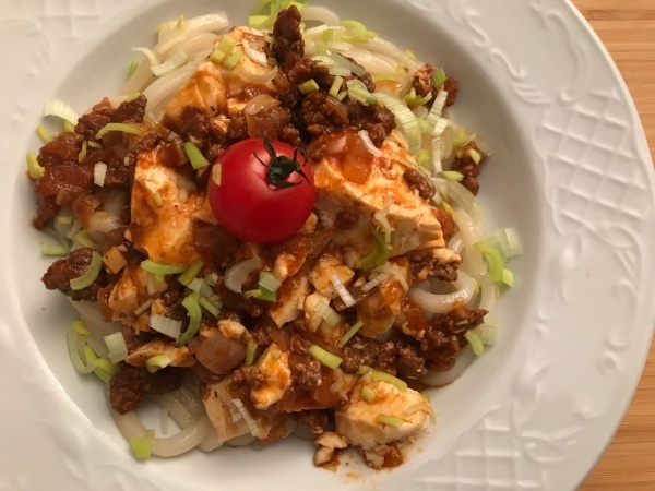 ボロネーゼ風麻婆うどん（辻仁成「ムスコ飯」第191飯レシピ）