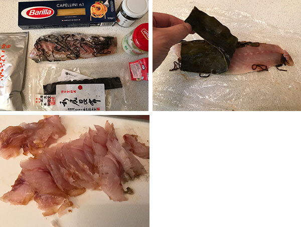 スズキの昆布締めカッペリーニ（辻仁成「ムスコ飯」第156飯レシピ）