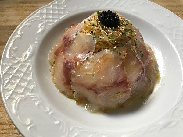 スズキの昆布締めカッペリーニ（辻仁成「ムスコ飯」第156飯レシピ）