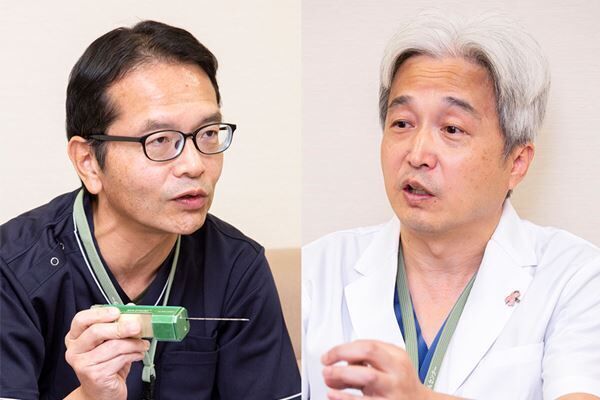 静岡県立静岡がんセンター植松孝悦医師（左）／西村誠一郎乳腺外科部長（右）