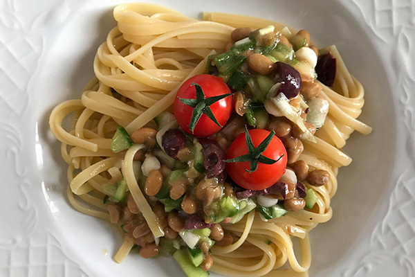 冷製納豆スパゲッティ（辻仁成「ムスコ飯」第269飯レシピ）