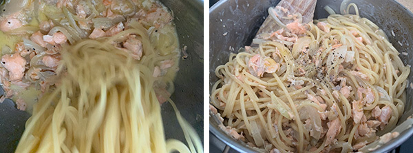 ノルマンディー風サーモンのクリームパスタ（辻仁成「ムスコ飯」第273飯レシピ）