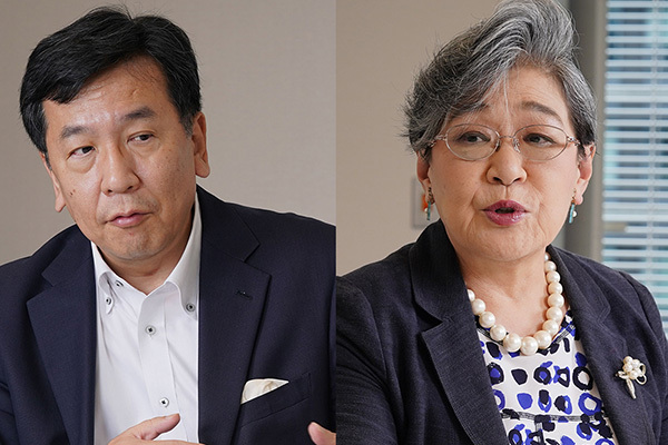 枝野幸男×荻原博子「蓮舫さんのすすめで髪型変わりました（笑）」