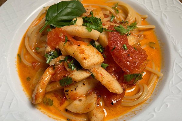 イカとトマトのパスタ（辻仁成「ムスコ飯」第277飯レシピ）