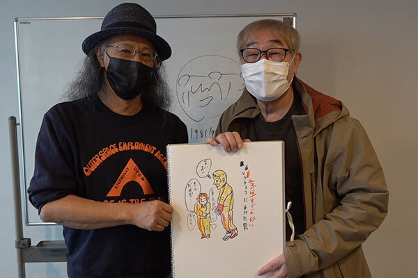 ついに完成！　蛭子さん“最後の絵画展”最初の一枚「東京に負けた男」