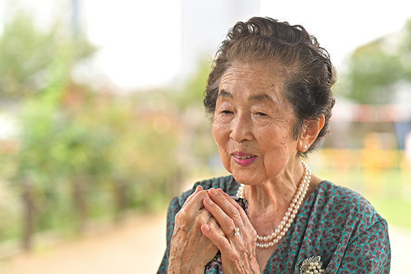 鮫島純子さんは祖父・渋沢栄一と交流があった生き証人だ（撮影：菊池一郎）