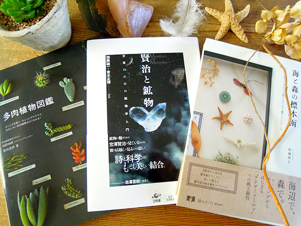 多肉植物、流木、鉱物… 見るだけで癒される図鑑 3冊