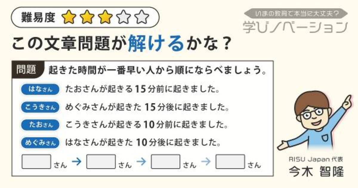 水のかさ お金の計算 時間 子どもが苦手な文章題3つ 解き方ポイント教えます 21年3月17日 ウーマンエキサイト 1 4