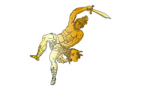 切り落とされた怪物メデューサの首から滴り落ちた、おびただしい量の血が生み出した【真っ赤な海の宝石】