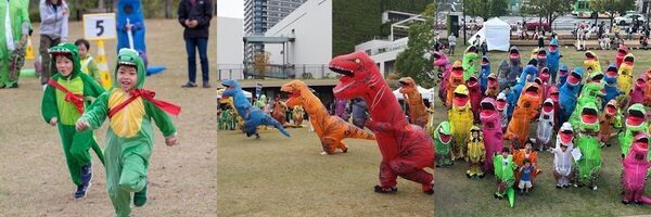 有明に恐竜がくる～ティラノサウルスレースやふわふわ遊具♪GW期間中の特別イベント！『ありあけ恐竜ガーデン』開催