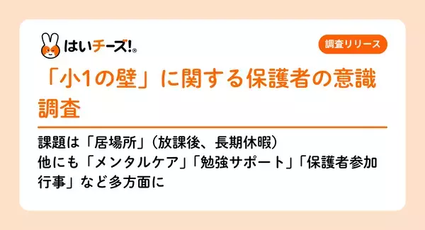 【夏休みにも直面する壁】4割弱が「小1の壁」を実感、働き方を変えた人も……。「壁」を乗り越えるカギは？