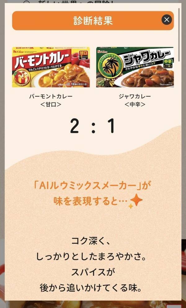 “わが家のベストカレー”をAIが診断！ 甘口？中辛？カレールウの悩みが消えた日