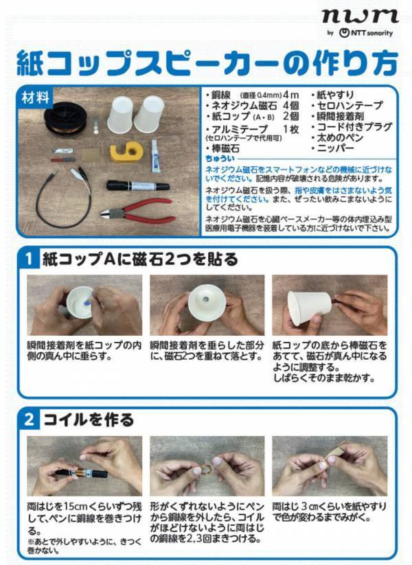 耳をふさがないイヤホンを体感！ 紙コップでスピーカーを作るワークショップも。新宿で「ICC キッズ・プログラム」開催