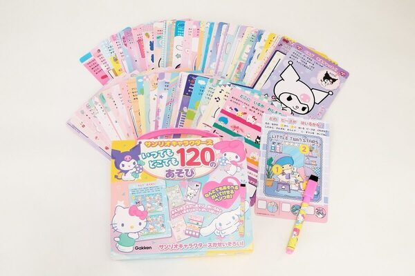 5万部突破シリーズ最新作！サンリオキャラクターズと120のあそび♡ 書いて消して何度でも遊べるアクティビティBOX登場