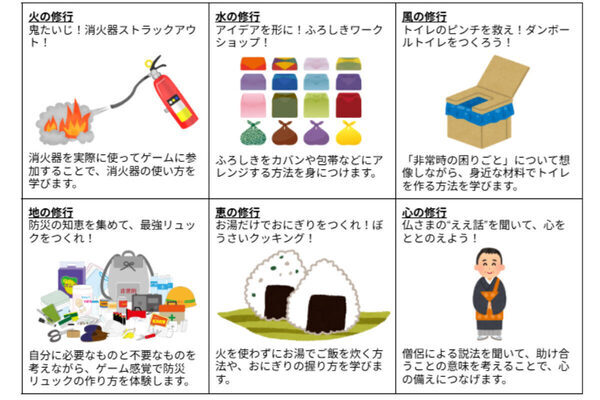 お寺で6つの防災修行にチャレンジ！京都の壬生寺で子ども向け防災ワークショップ