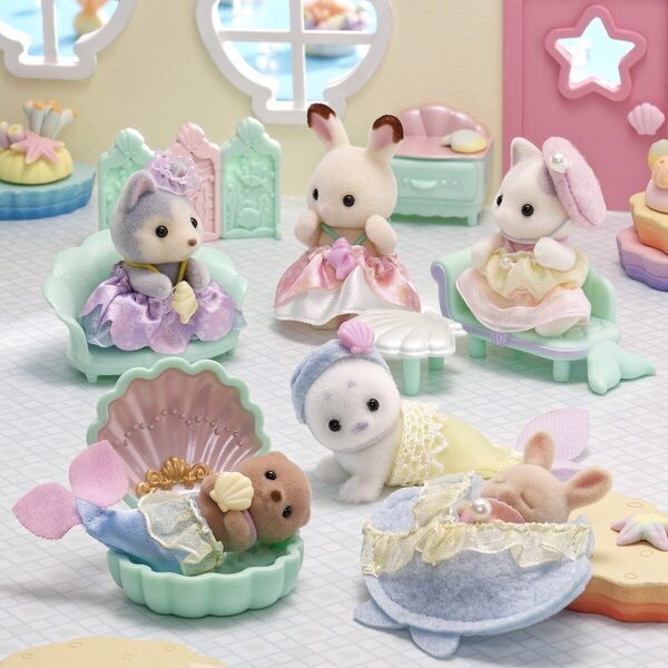 かわいすぎる♡ シルバニアファミリー“マーメイド家具コレクション”が新登場！全6種のかわいい赤ちゃんセット